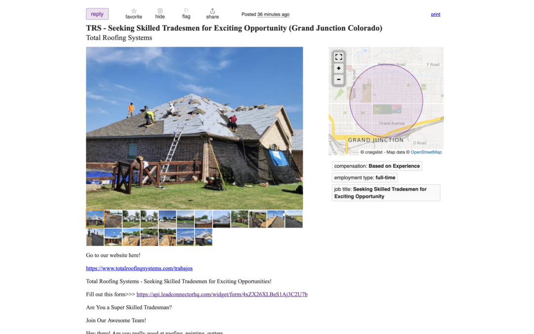 Your roof isn’t ok and safety is #1.